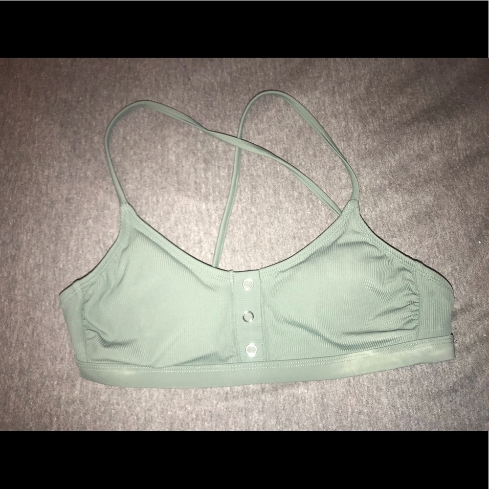 army green bikini top